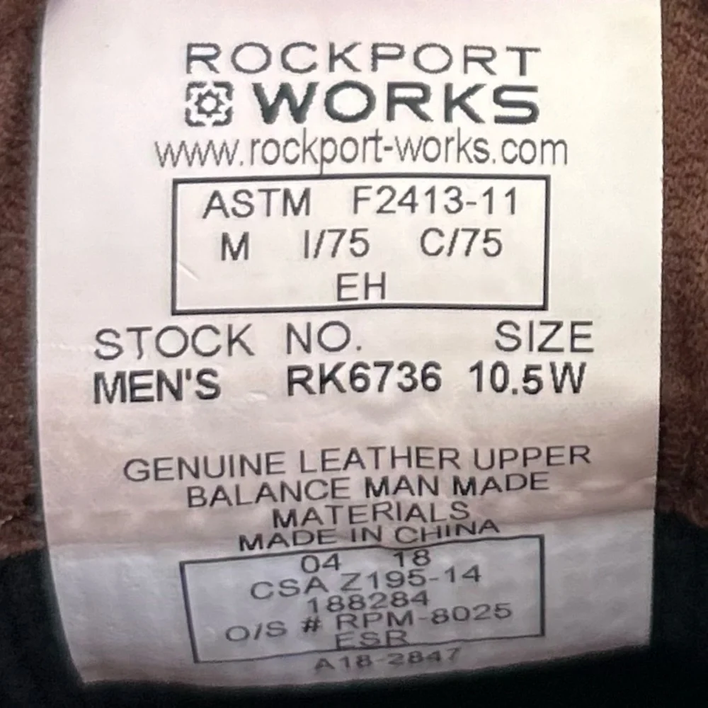 Rockport Works Sailing Club Brown Size 10.5 WIDE Boat Shoes Leather RK6736 NEW